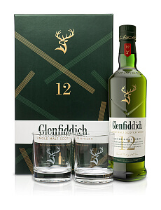 Glenfiddich 12r. 40% 0,7l Škótska whisky + 2x pohár