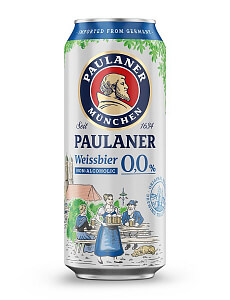 Paulaner Pivo Weissbier 0,0% plech. 0,5l