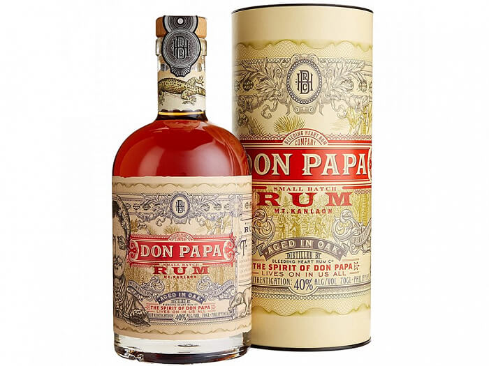Don Papa 40 % 0,7l Tmavý Rum darčekové balenie
