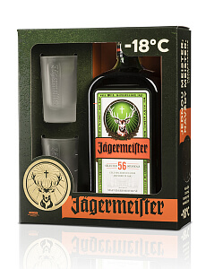Jägermeister 35% 0,7l Bylinný likér + 2x pohár