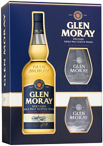 GLEN MORAY Single Malt Whisky Classic darčekové balenie s 2 pohármi