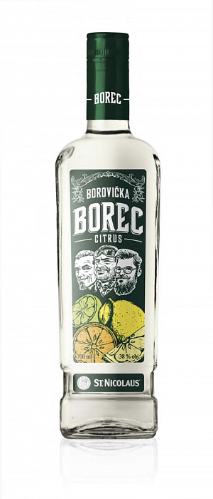 Borovička BOREC Citrus 38% 0,7l