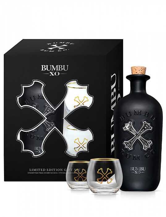 Bumbu XO Rum 40% 0,7l  darčekové balenie s pohármi
