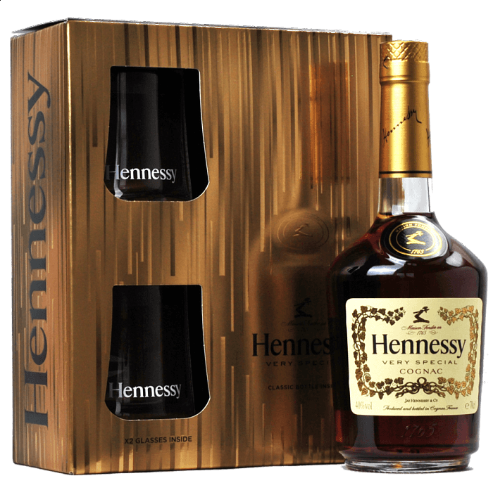 Hennessy VS 40% 0,7l + 2 poháre
