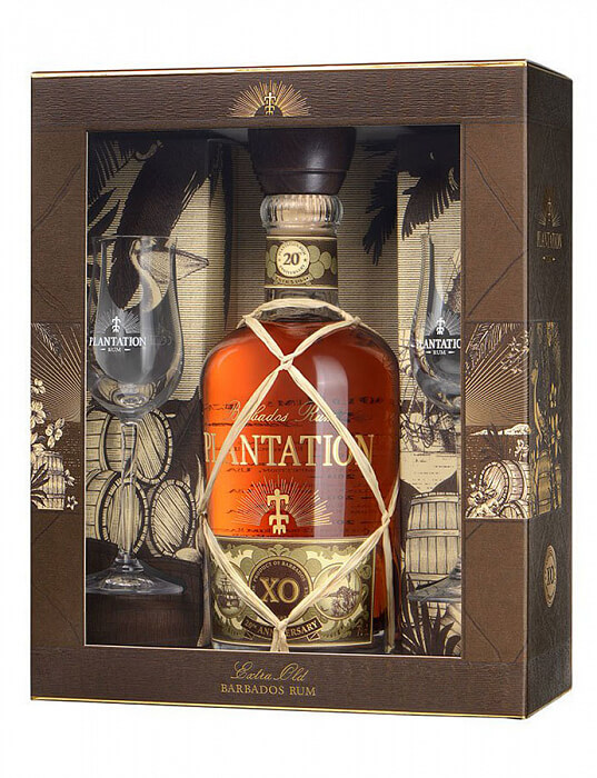 Plantation XO 20th Anniversary 40% 0,7l  Tmavý rum, Darčekové balenie s poh.